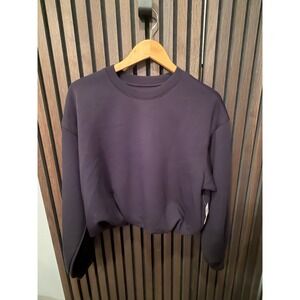 NWT - Old Navy Womens Bounce Fleece Bubble Hem Sweatshirt EJ3 Black - Sz. M